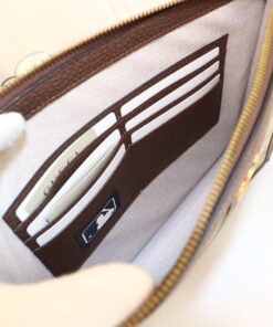 Gucci Ophidia Pouch With Web Beige And Ebony GG Supreme Canvas For Men 9in/24cm GG ‎672989 96IWT 8745 - Image 10