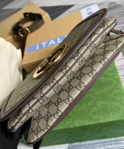 Gucci Blondie Medium Shoulder Bag 11.4in/ 29cm Beige/ Ebony GG Supreme Canvas Gold Hardware For Women 699210 96IWG 8745 - Image 6