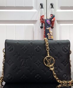 Louis Vuitton Pochette Coussin Shoulder Bag 7.9in/ 20cm Black Gold Hardware For Women M82116 - Image 3