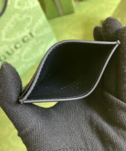 Gucci Signature Card Case Black Metal Hardware For Men 4in/10cm GG ‎473927 CWC1N 1000 - Image 7