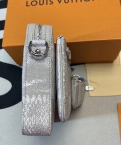Louis Vuitton Trio Messenger Damier Salt Gray For Men, Men’s Bags, Shoulder And Crossbody Bags 9.5in/25cm LV N50068 - Image 10