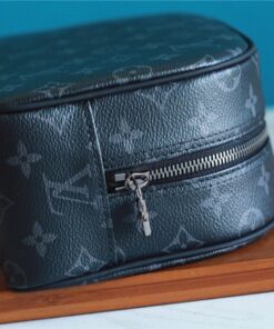 Louis Vuitton Cosmetic Pouch Monogram Eclipse, Women’s Wallets 6.7in/17cm LV M60024 - Image 4