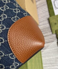 Gucci Ophidia GG Medium Tote Dark Blue And Ivory Eco Washed Organic GG Jacquard Denim For Women 15in/38cm GG 631685 2KQGG 8375 - Image 7