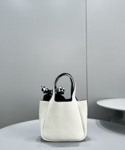 Prada Mini Tote Bag White For Women 7.5in/19cm - Image 4