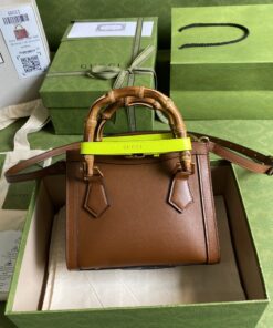 Gucci Diana Mini Tote Bag Brown For Women 8in/20cm GG 655661-17QDT-2582 - Image 5
