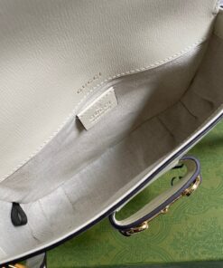 Gucci Horsebit 1955 Mini Bag White For Women, Women’s Bags 8in/20.5cm GG 658574 18YSG 9068 - Image 12