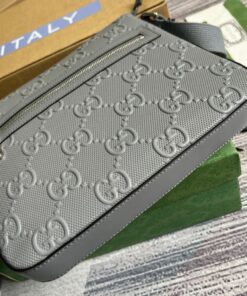 Gucci GG Embossed Bag Grey GG Embossed For Men 10.2in/26cm GG 406410 1W3CN 1275 - Image 3