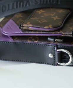 Louis Vuitton Trio Messenger Monogram Macassar Canvas By Virgil Abloh’s Purple For Men, Men’s Bags, Shoulder And Crossbody Bags 9.5in/25cm LV M46266 - Image 10