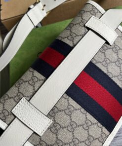Gucci Ophidia Belt Bag Beige And Ebony GG Supreme Canvas, A Material With Low Environmental Impact 8.7in/22cm GG 674081 96IWT 9794 - Image 3