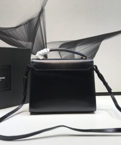 Saint Laurent Cassandra Medium Top Handle Bag In Grain Black For Women 9.6in/24.5cm YSL 623931BOW0W1000 - Image 9