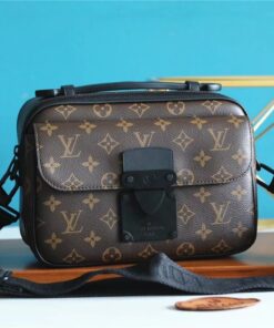 Louis Vuitton S-Lock Messenger Monogram Macassar For Men, Shoulder and Crossbody Bags 8.7in/22cm LV M45806 - Image 10