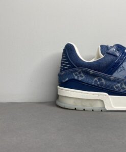 Alternative view of Louis Vuitton Trainer Sneaker Rubber Monogram Denim Blue  Virgil Abloh For Men LV