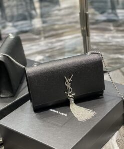 Saint Laurent Kate Medium Chain Bag Black With Tassel For Women 9.4in/24cm YSL 354119BOW0N1000 - Image 5