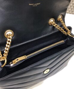 Saint Laurent Loulou Small Chain Bag In Matelassé “Y” Black For Women 9.4in/24cm YSL 494699DV7271000 - Image 7