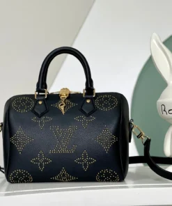 Alternative view of Louis Vuitton Speedy Bandouliere 25 Top Handle Bag 9.8 in/ 25 cm Black Gold Hardware For Women M46736
