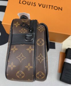 Louis Vuitton S-Lock Messenger Monogram Macassar For Men, Shoulder and Crossbody Bags 8.7in/22cm LV M45806 - Image 14