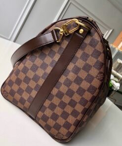 Louis Vuitton Keepall Bandouliere 45 Travel Bag 17.7in/ 45cm Brown Damier Ebene Gold Hardware N41428 - Image 5