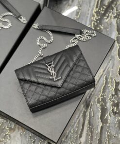 Saint Laurent Small Bag Black In Mix Matelasse For Women 8.2in/21cm YSL 600195BOW921000 - Image 10