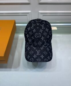 Louis Vuitton Monogram Jacquard Denim Cap Black LV Cap - Image 3