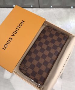 Louis Vuitton Zippy Wallet Vertical Damier Ebene Canvas for Men 7.9in/20cm