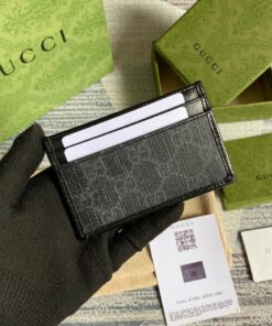 Gucci Card Case with Interlocking G Black For Men 4in/10cm GG 673002 92TCN 1000 - Image 7