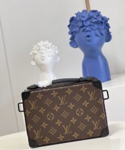 Louis Vuitton Handle Soft Trunk Monogram Macassar Canvas For Men, Men’s Bags 8.5in/22cm LV M45935 - Image 12