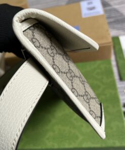Gucci Ophidia Belt Bag Beige And Ebony GG Supreme Canvas, A Material With Low Environmental Impact 8.7in/22cm GG 674081 96IWT 9794 - Image 7