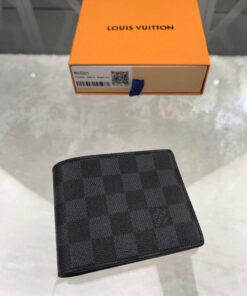 Louis Vuitton Slender Wallet Damier Graphite Canvas For Men, 4.3in/11cm – N63261 - Image 3