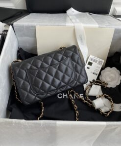 Alternative view of Chanel Classic Flap Bag Small Crossbody 7.9in/ 20cm Black Gold Hardware For Women
