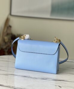 Louis Vuitton Twist MM Monogram Flower Bleu Nuage Blue For Women, Shoulder And Crossbody Bags 9.1in/23cm LV M59627 - Image 4