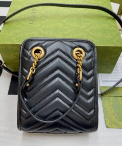 Gucci Marmont Matelasse Mini Bag Black For Women, Women’s Bags 7.5in/19cm GG 696123 DTDHT 1000 - Image 7