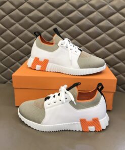Hermes Depart Sneakers White/ Light Grey For Men