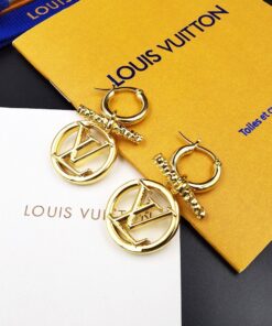 Louis Vuitton Baby Louise Earrings Gold Hardware For Women - Image 4