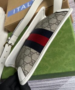 Gucci Ophidia Belt Bag Beige And Ebony GG Supreme Canvas, A Material With Low Environmental Impact 8.7in/22cm GG 674081 96IWT 9794 - Image 12