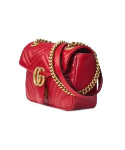 Alternative view of Gucci GG Marmont Small Matelassé Shoulder Bag ‘Red’ For Women, 10in/26cm –  443497 DTDIT 6433