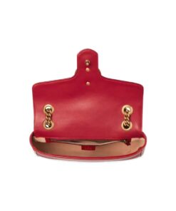 Gucci GG Marmont Small Matelassé Shoulder Bag ‘Red’ For Women, 10in/26cm – 443497 DTDIT 6433 - Image 4