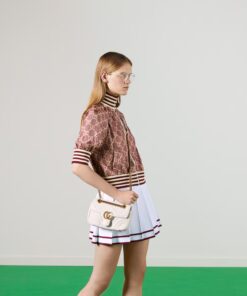 Alternative view of Gucci Marmont Matelassé Mini Bag  White  For Women 8.5in/22cm GG 446744 DTDIT 9022