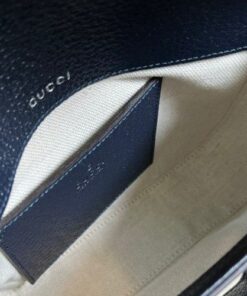 Gucci Horsebit 1955 GG Mini Bag Beige And Blue Supreme Canvas For Women 8in/20cm 658574 96IWN 4076 - Image 4