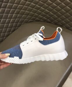 Hermes Depart Sneaker White/Blue For Men - Image 7