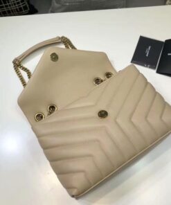 Saint Laurent Loulou Small Chain Bag In Matelassé “Y” Beige For Women 9.4in/24cm YSL 494699DV7272721 - Image 4