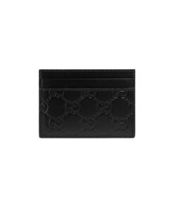 Alternative view of Gucci Signature Card Case Black Metal Hardware For Men 4in/10cm GG ‎473927 CWC1N 1000