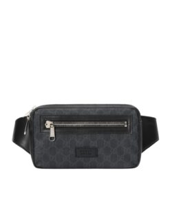 Gucci GG Black Belt Bag Black/Grey Soft GG Supreme Crafted for Men 9in/24cm GG 474293 K9RRN 1095