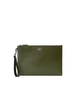 GG Marmont Pouch Green For Men 12in/30.5cm 475317 DJ20F 3352