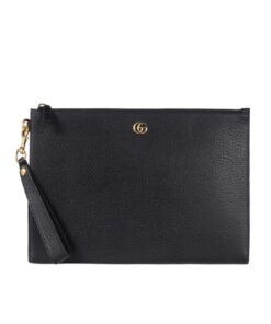 Gucci Marmont Pouch Black 31cm GG 475317 DJ20T 1000