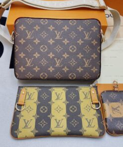 Louis Vuitton Trio Messenger Monogram Stripes Brown For Men, Men’s Bags, Shoulder And Crossbody Bags 9.8in/25cm LV M45965 - Image 10