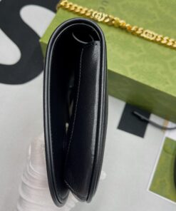 Gucci Blondie Shoulder Bag Black For Women, Women’s Bags 11in/28cm GG 699268 UXX0G 1000 - Image 4