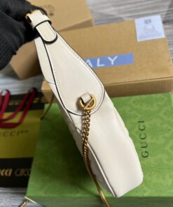 Gucci Marmont Half Moon Shaped Mini Bag White For Women, Women’s Bags 8.5in/22cm GG 699514 DTDHT 9022 - Image 4