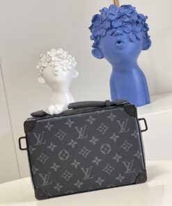 Louis Vuitton Handle Soft Trunk Monogram Eclipse For Men, Men’s Bags 8.5in/22cm - Image 5