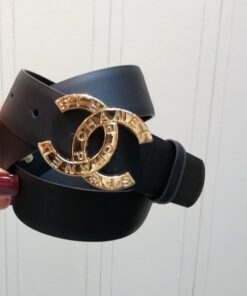 Chanel Belt With Double C Buckle 30mm Belt Black For Women - Image 3