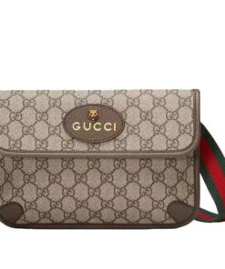 Gucci Neo Vintage GG Supreme Belt Bag Beige/ebony GG Supreme Canvas With Brown 9.4in/24cm GG 493930 9C2VT 8745